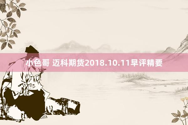 小色哥 迈科期货2018.10.11早评精要