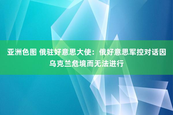 亚洲色图 俄驻好意思大使：俄好意思军控对话因乌克兰危境而无法进行