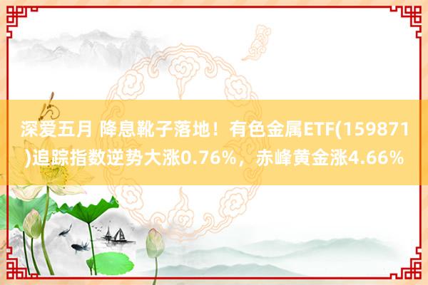 深爱五月 降息靴子落地！有色金属ETF(159871)追踪指数逆势大涨0.76%，赤峰黄金涨4.66%