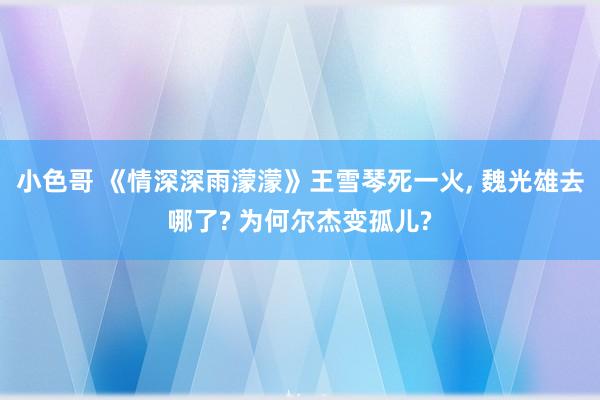 小色哥 《情深深雨濛濛》王雪琴死一火, 魏光雄去哪了? 为何尔杰变孤儿?