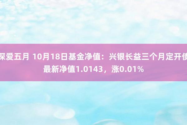 深爱五月 10月18日基金净值：兴银长益三个月定开债最新净值1.0143，涨0.01%