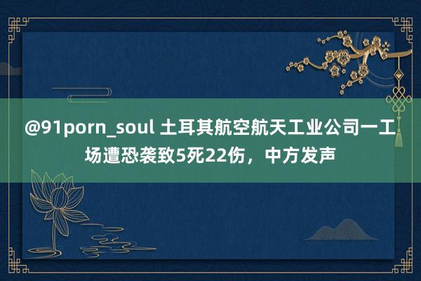 @91porn_soul 土耳其航空航天工业公司一工场遭恐袭致5死22伤，中方发声