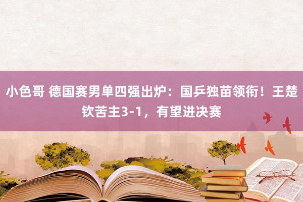 小色哥 德国赛男单四强出炉：国乒独苗领衔！王楚钦苦主3-1，有望进决赛