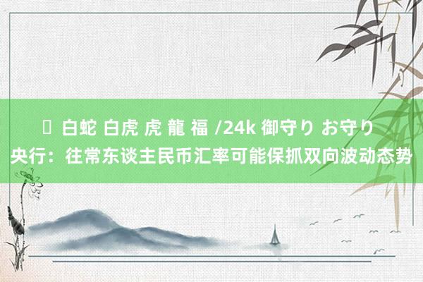 ✨白蛇 白虎 虎 龍 福 /24k 御守り お守り 央行：往常东谈主民币汇率可能保抓双向波动态势