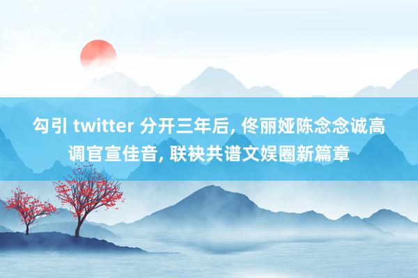 勾引 twitter 分开三年后, 佟丽娅陈念念诚高调官宣佳音, 联袂共谱文娱圈新篇章