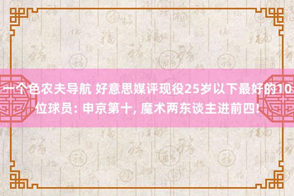 一个色农夫导航 好意思媒评现役25岁以下最好的10位球员: 申京第十, 魔术两东谈主进前四!