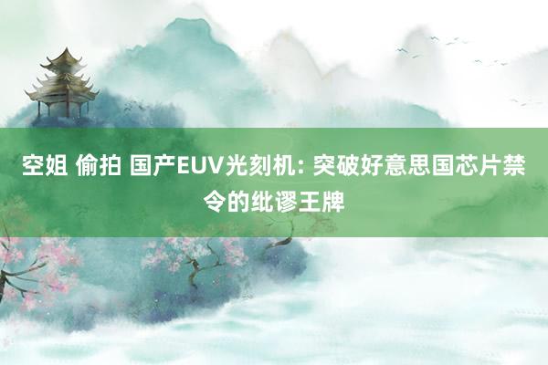 空姐 偷拍 国产EUV光刻机: 突破好意思国芯片禁令的纰谬王牌