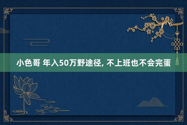 小色哥 年入50万野途径, 不上班也不会完蛋